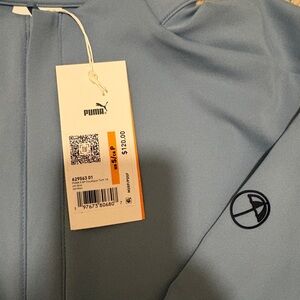 Puma Light Blue Zip-Up Jacket with Arnold Palmer Logo